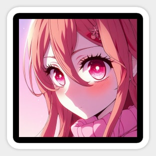 Anime Eyes - Pink Sticker